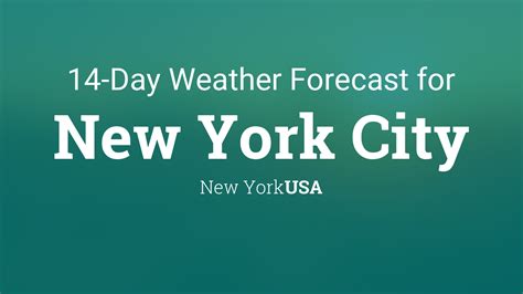 New york city forecast 14 day - Find the most current and reliable 14 day weather forecasts, storm alerts, reports and information for Boston, MA, US with The Weather Network.